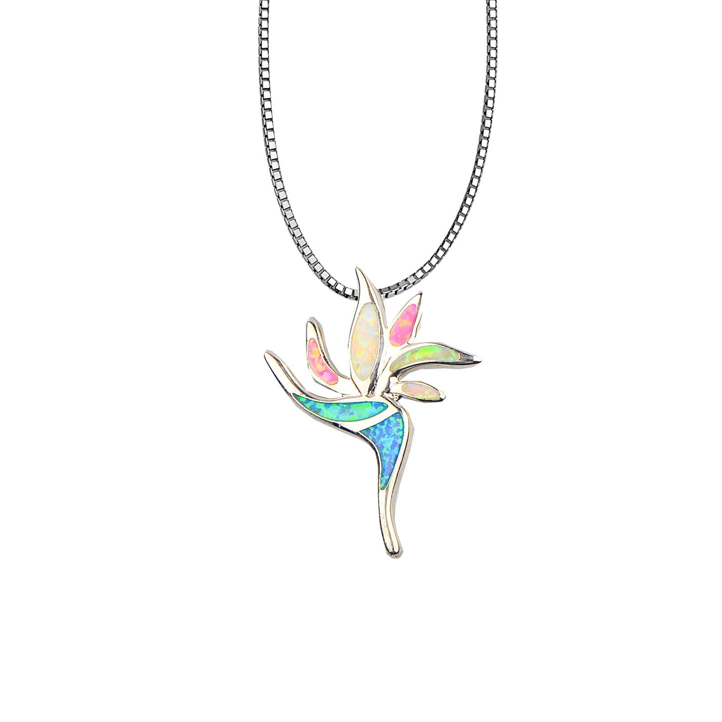Peace Flower Necklace Pendant Opal Necklace