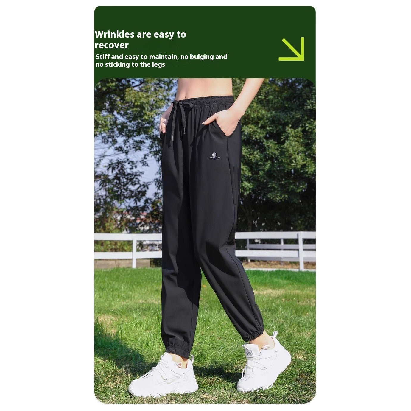 Ankle-tied Sun Protection Breathable High Waist Slimming Quick-drying Track Pants