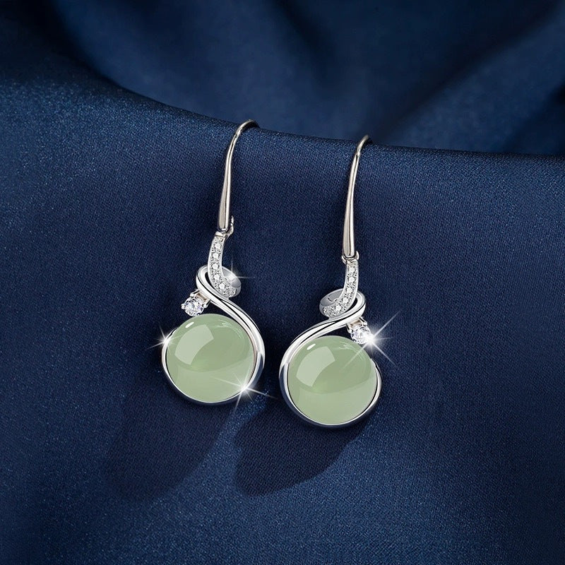 High Class Elegant Classical Retro Style Jade Earrings
