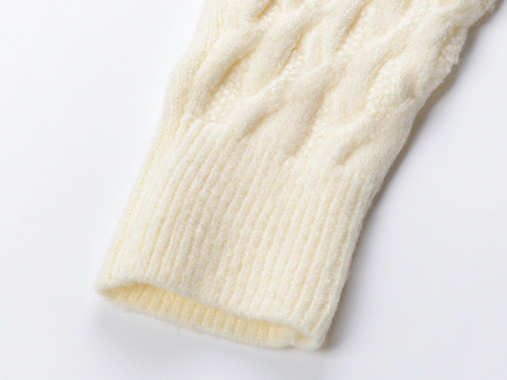 Cable Pullover Sweater Women's Clothing