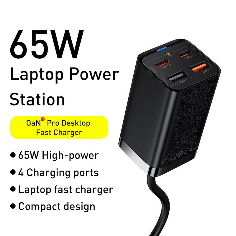 GaN Desktop Fast Charger 2U 2C Socket