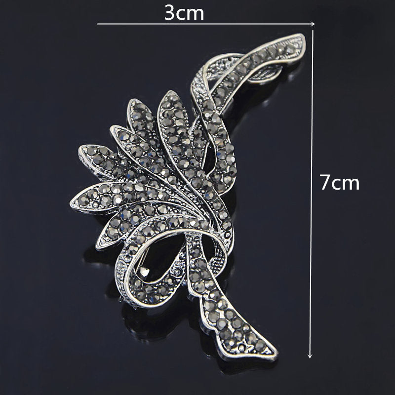 Mens Gun Black Vintage Suit Collar Brooch Jewelry