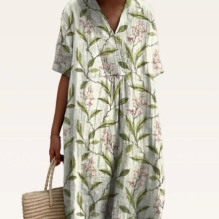 Plus Size Women's Blouse Short Sleeve Dress Creative Fish Pattern Vacation Style Dress Factory