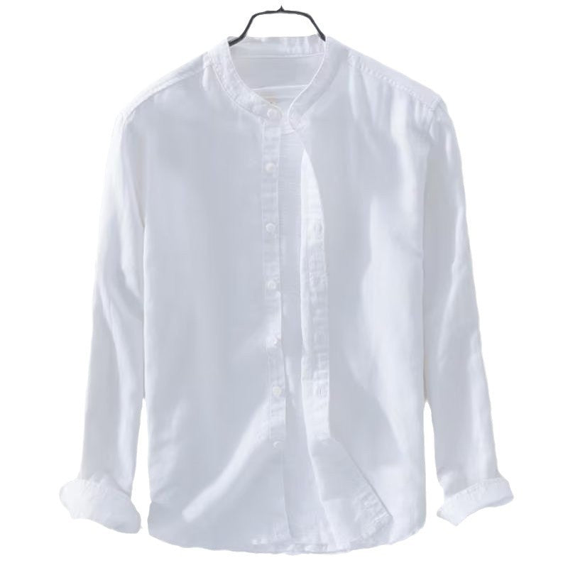 Loose Breathable Casual Long Sleeve Cotton Linen Shirt