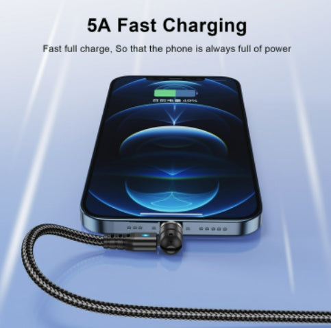 540 Degree Rotary Magnetic Adhesive Data Cable Blind Magnetic Charging Cable Three In One