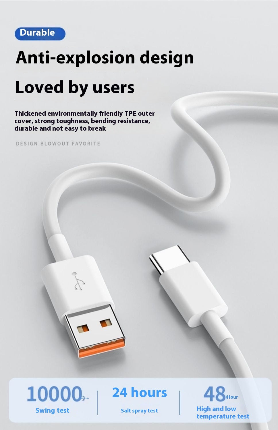 6A Type-C Fast Charge Data Cable