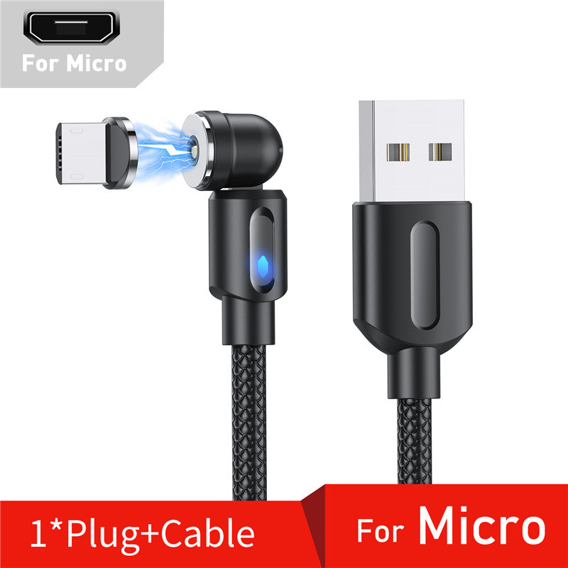 540 Degree Rotating Magnetic Charging Cable