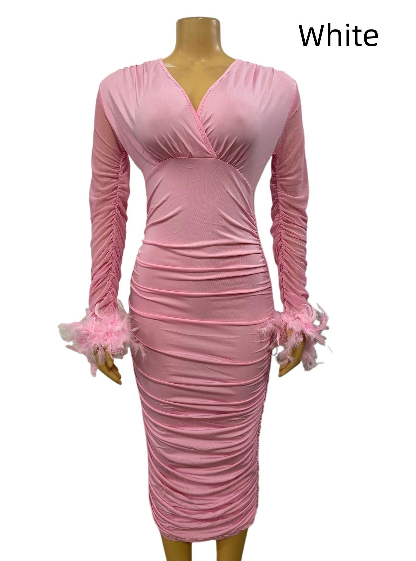 Hip Fold Dress Women's Clothing