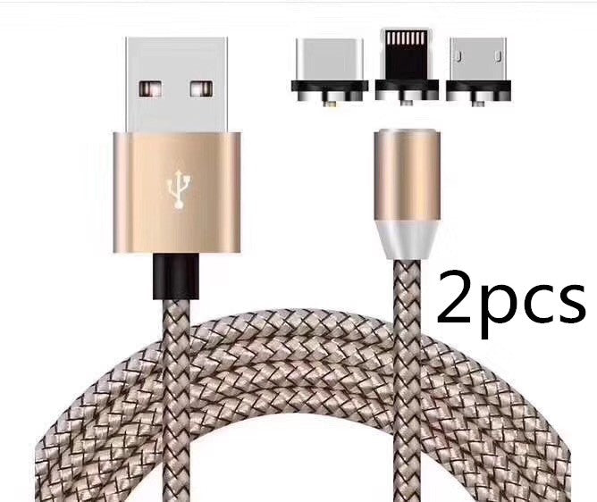 Android Type c Three-in-One Magnetic Suction Head Charging Cable