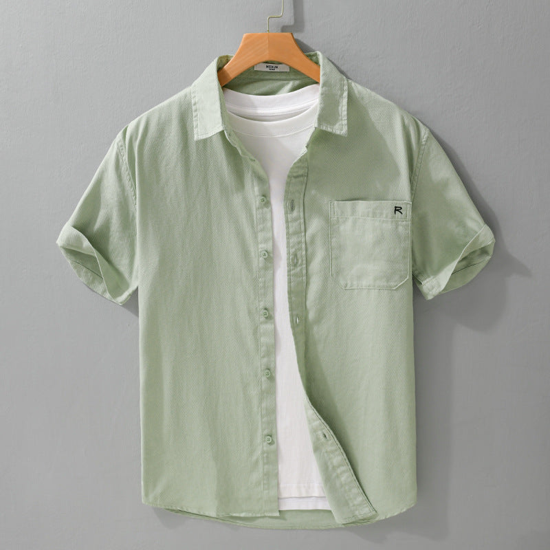 Summer Menswear Simple All-matching Short-sleeved Shirt