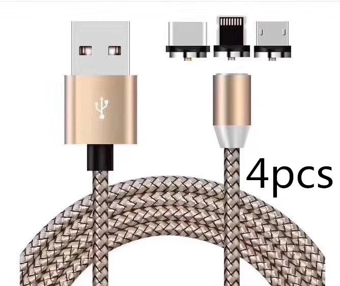 Android Type c Three-in-One Magnetic Suction Head Charging Cable