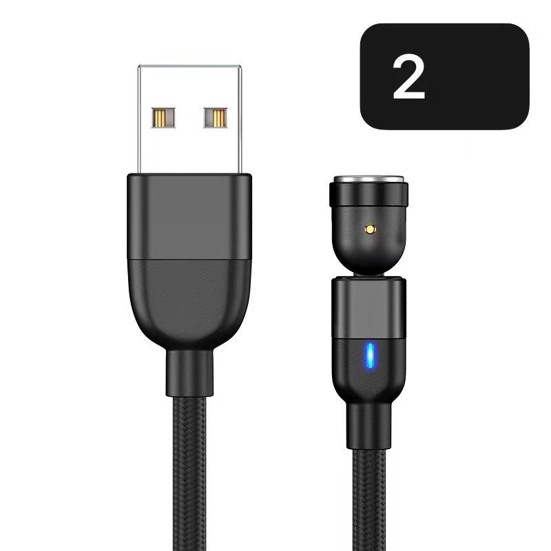 Magnetic Data Cable Threeinone 540-degree Rotation  Charging Cable Suitable