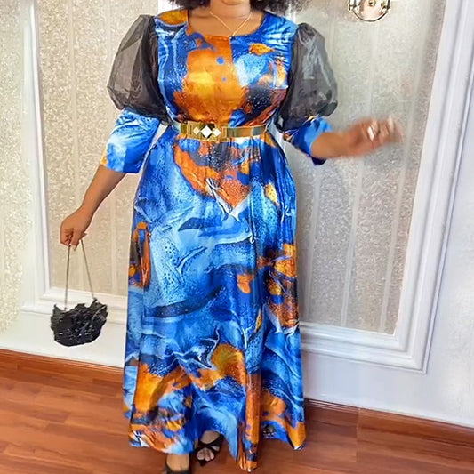 Printed Long Dress Women's Clothing