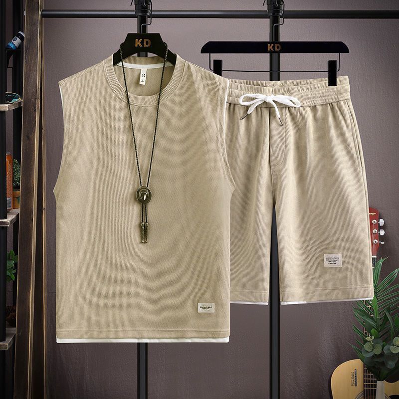 Summer T-shirt Casual Shorts Fashion Brand Ice Silk