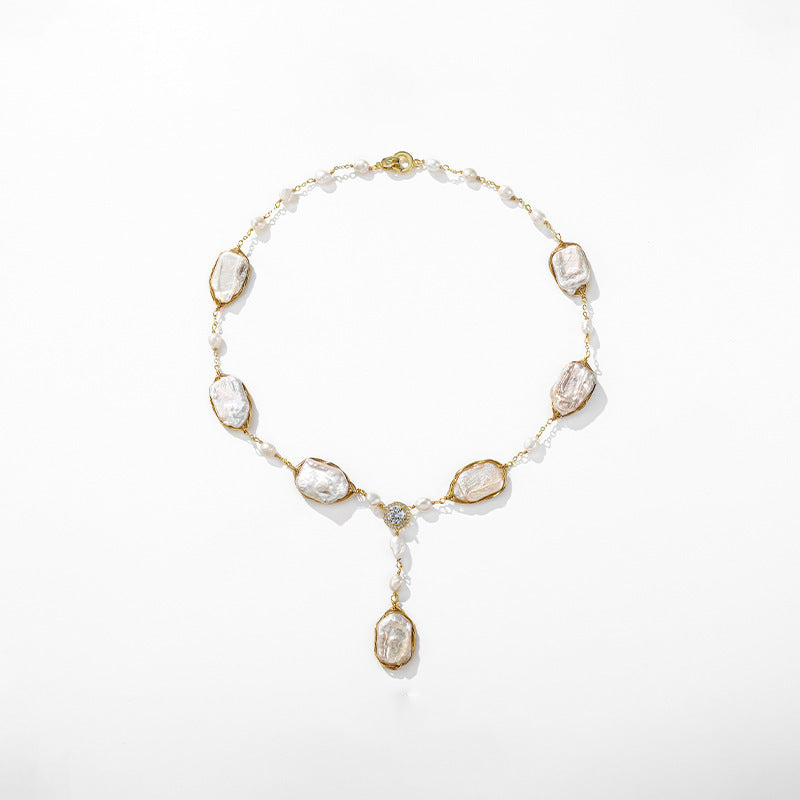 Freshwater Pearl Necklace For Women 2023 New Trendy Short Unique Design Accessories
