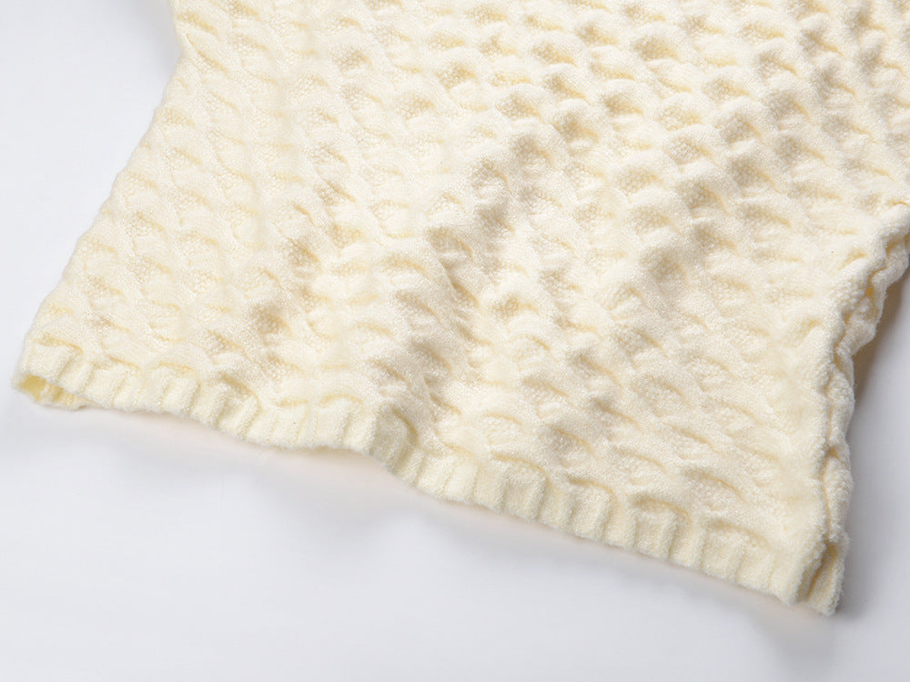 Cable Pullover Sweater Women's Clothing