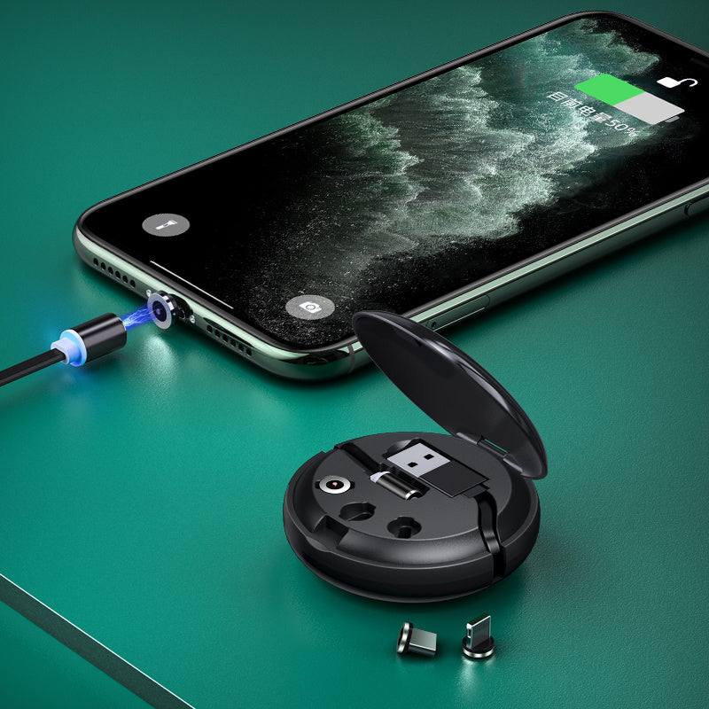 Magnetic Retractable Data Cable Three In One Mobile Phone Charging