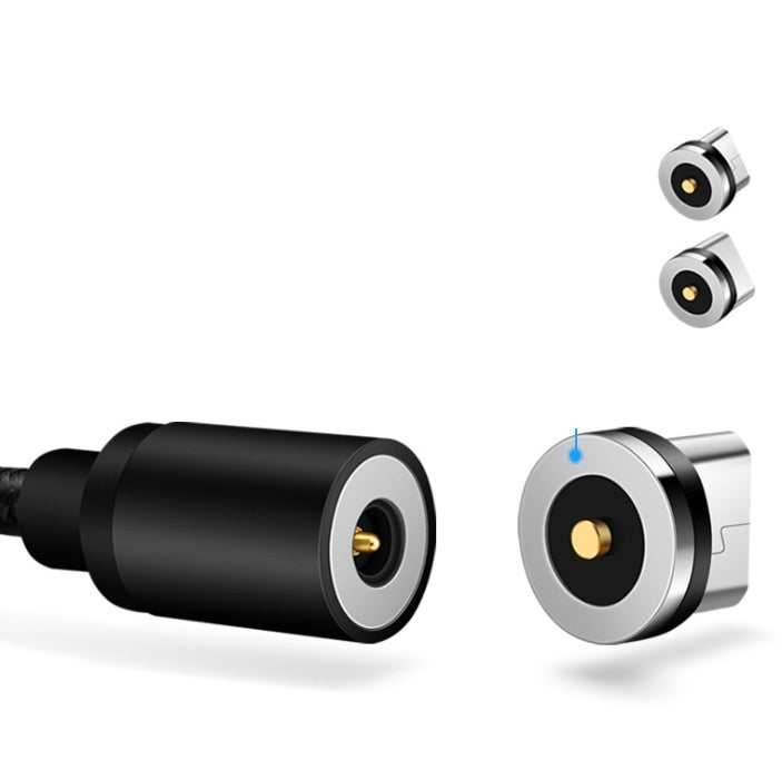 Compatible with Apple , Three-in-one 360 degree blind magnetic data cable Round magnetic charging cable