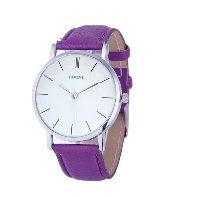 Belt Geneva Sport Watch PU Leather Strap