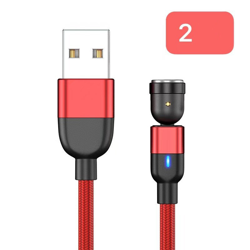 Magnetic Data Cable Threeinone 540-degree Rotation  Charging Cable Suitable
