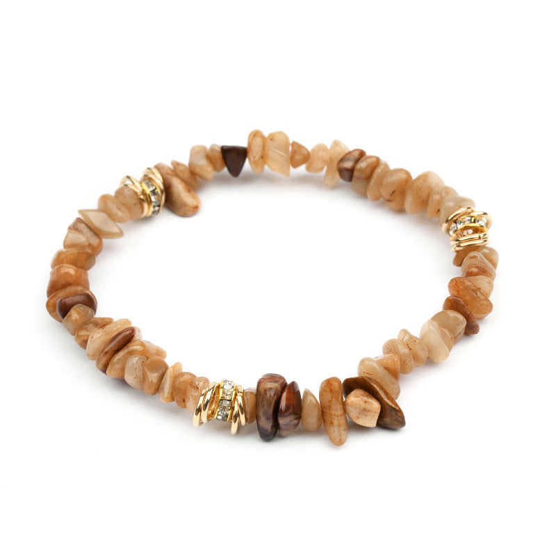 European And American Natural Stone Beaded Bracelet For Women