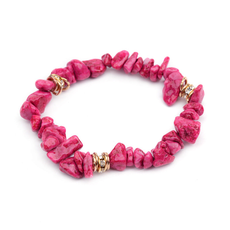 European And American Natural Stone Beaded Bracelet For Women