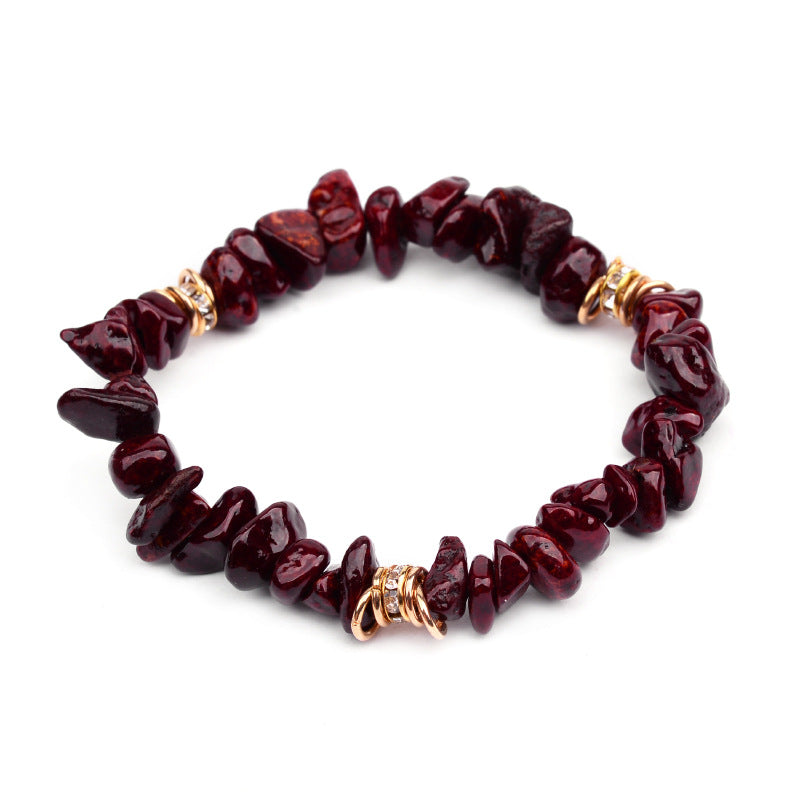 European And American Natural Stone Beaded Bracelet For Women