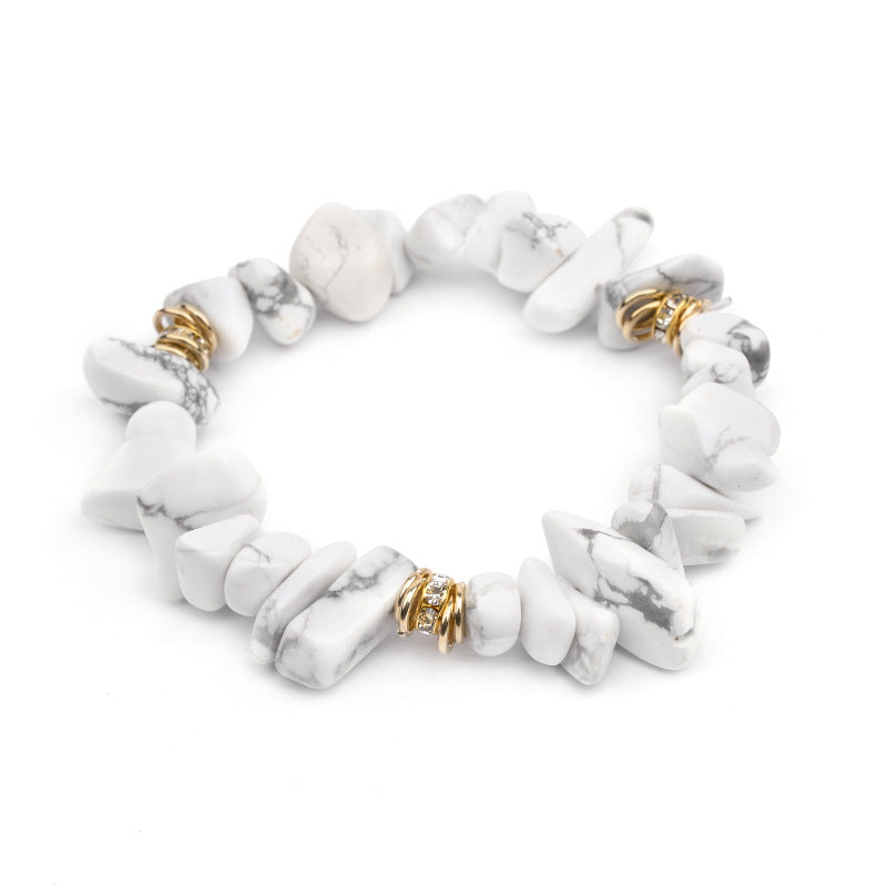 European And American Natural Stone Beaded Bracelet For Women