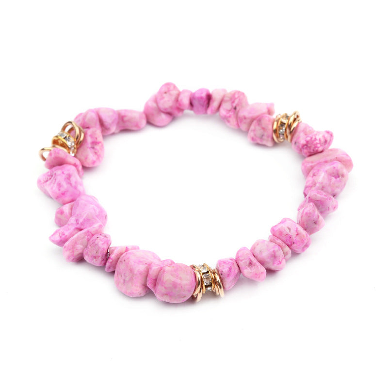 European And American Natural Stone Beaded Bracelet For Women