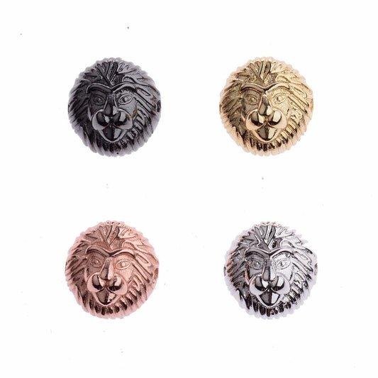 Fashion Lion Head For Mens Charm Beads Top Copper Beads Bracelet Accessorie Jewelry Findings BD290
