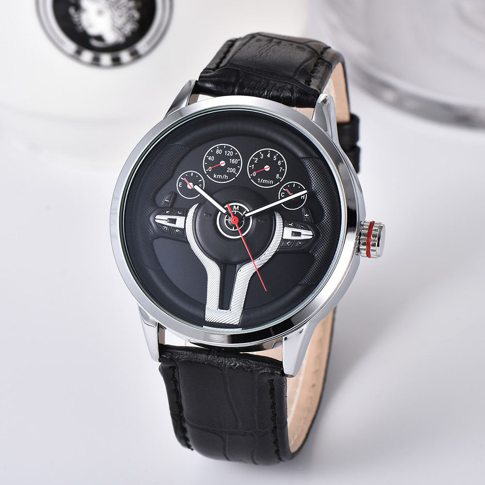 Men's belt quartz watch