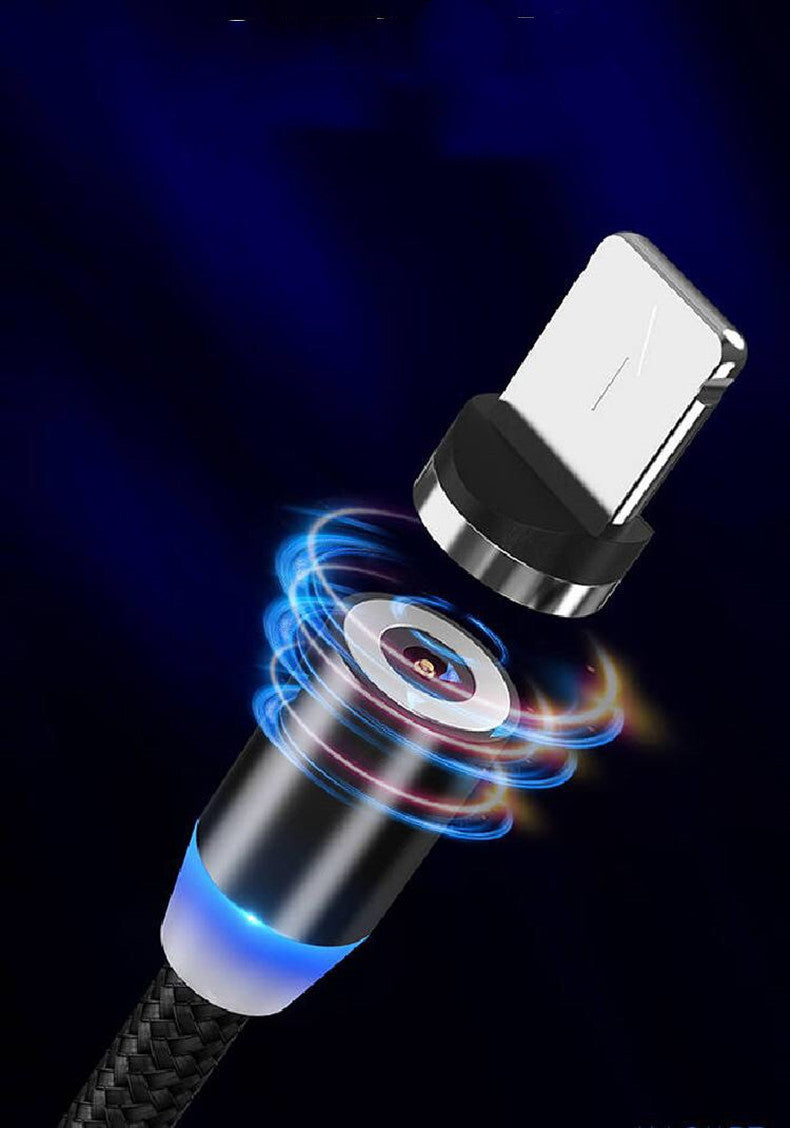 Magnetic Data Cable Nylon Braided Magnetic Mobile Phone Three-In-One Fast Charging