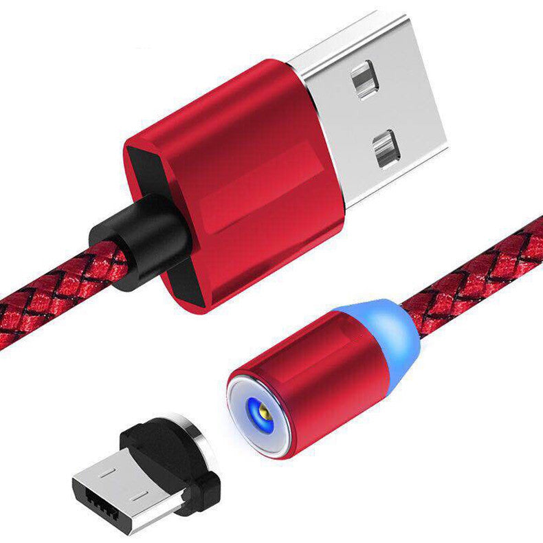 Magnetic Data Cable Nylon Braided Magnetic Mobile Phone Three-In-One Fast Charging