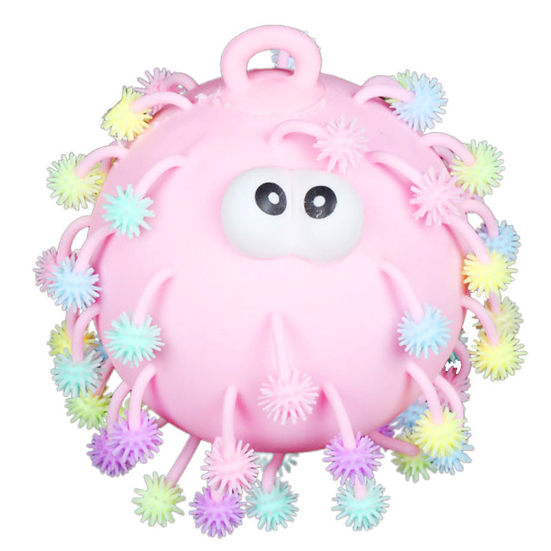 Glow Flash Ball Kids Toy Decompression Anti Stress In The Dark Light Glowing Toys LED Stars Shine Puffer ball Hedgehog Funny Toy