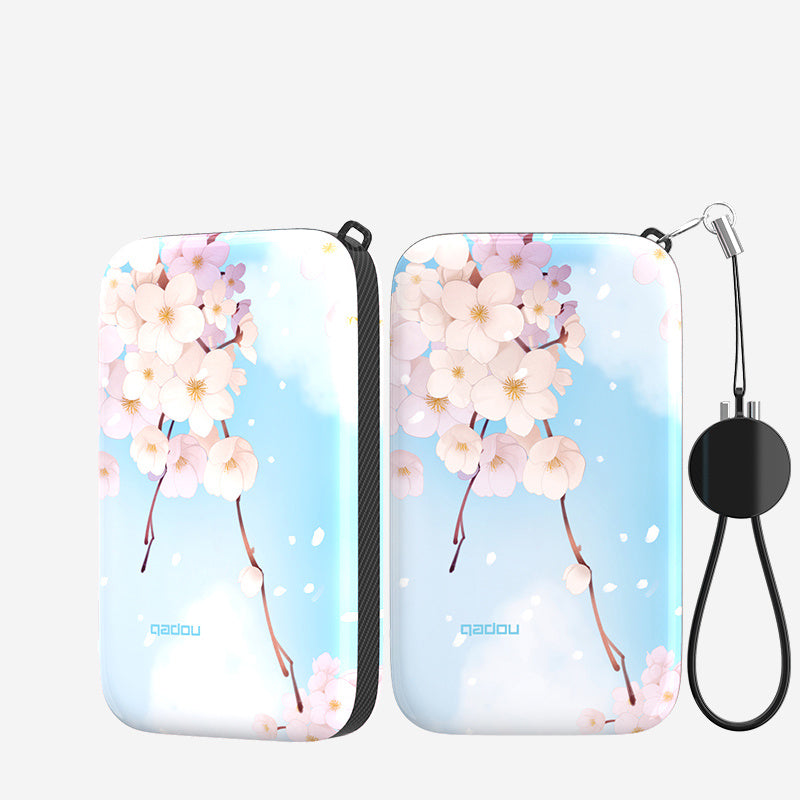 Mini Power Bank Ultra-Thin Compact Portable Lightweight And Fast Charging With Its Own Cable