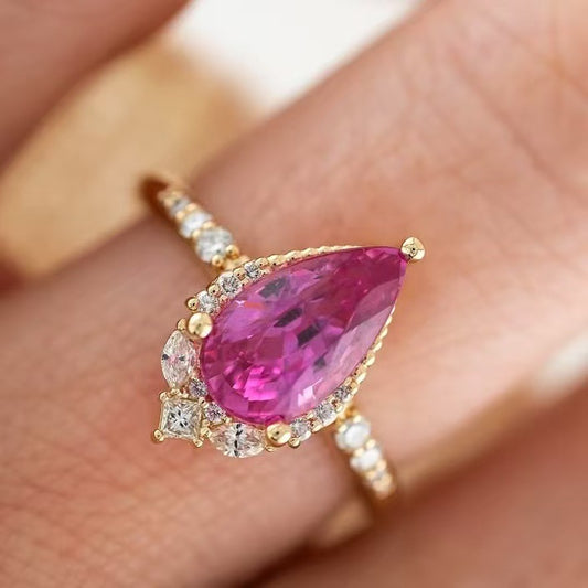 Water Drop Ring Design For Women's Summer Style