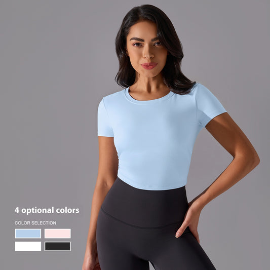 Skin-friendly Fitness T-shirt Women's Short Yoga Short Sleeve