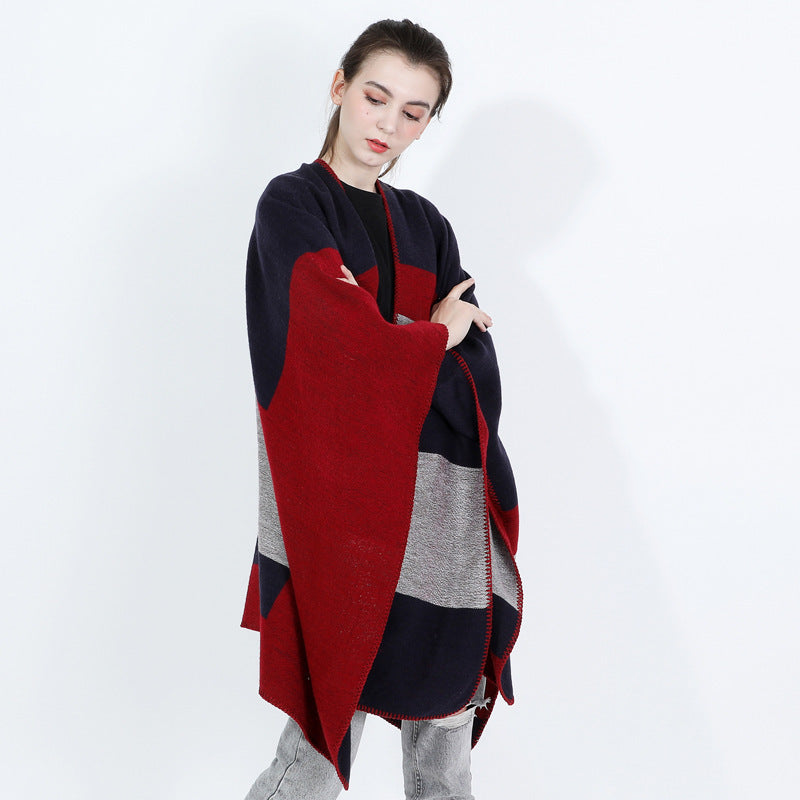 Women's Jacquard Silver Silk Shawl