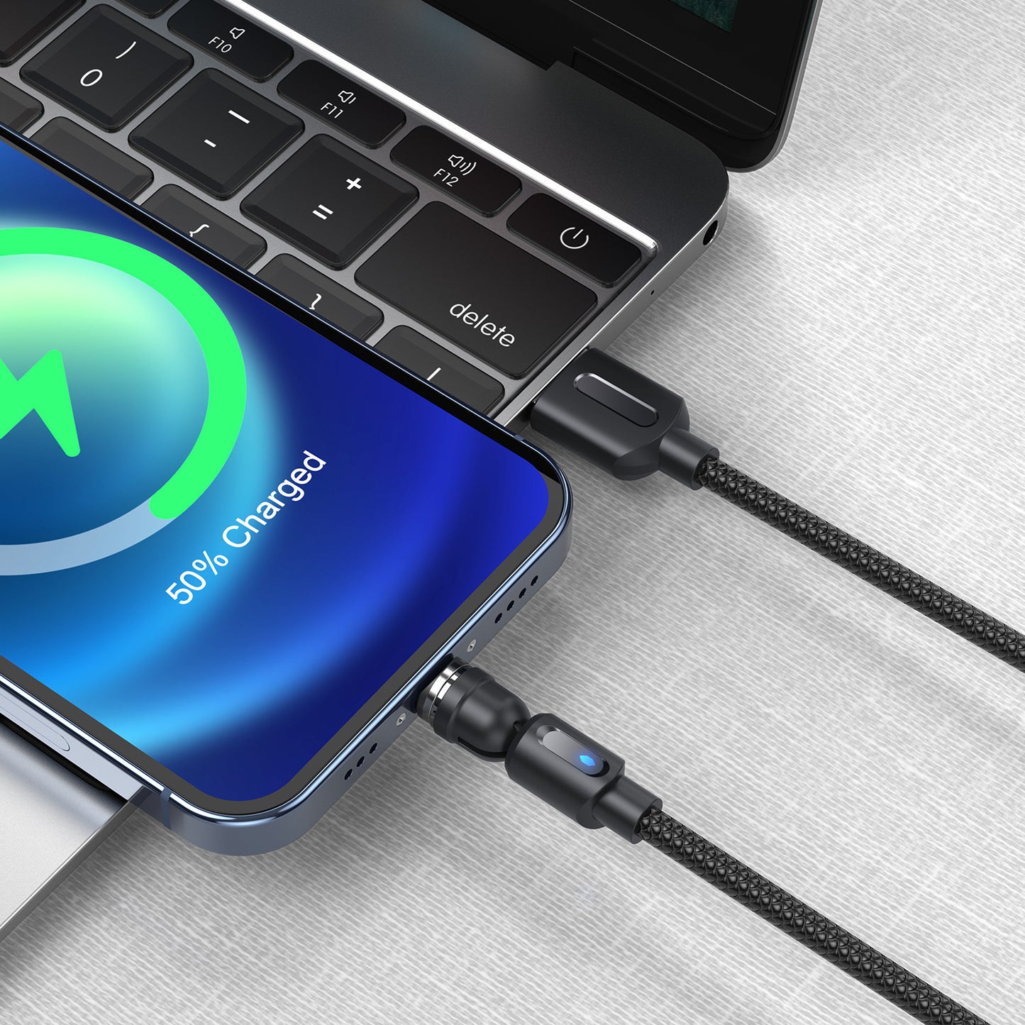 540 Degree Rotating Magnetic Charging Cable