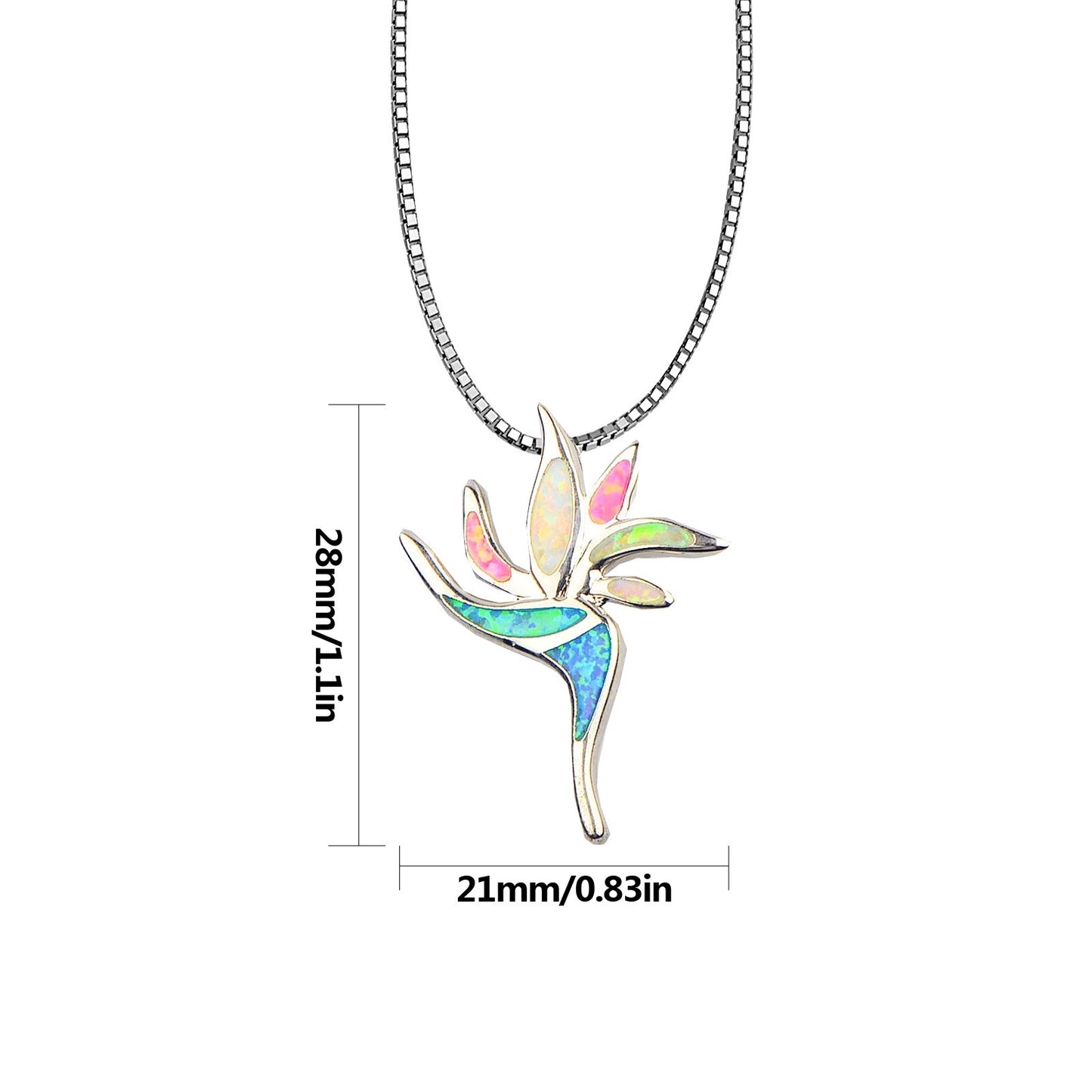 Peace Flower Necklace Pendant Opal Necklace