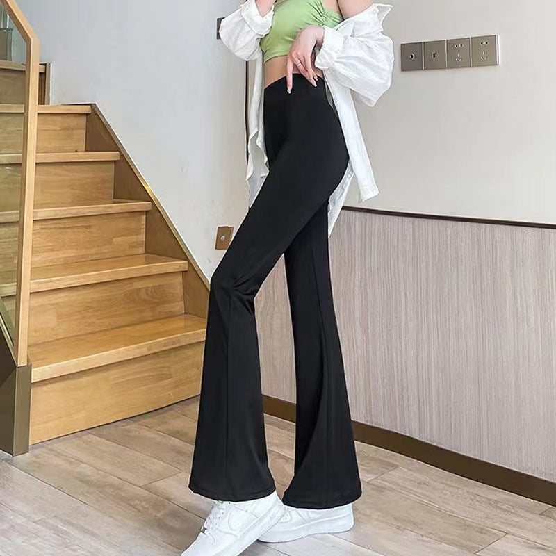 Black Weila Shark Pants Women's High Waist Stretch