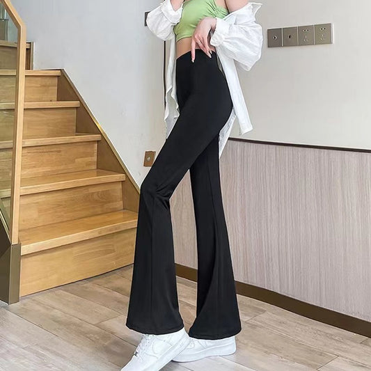 Black Weila Shark Pants Women's High Waist Stretch