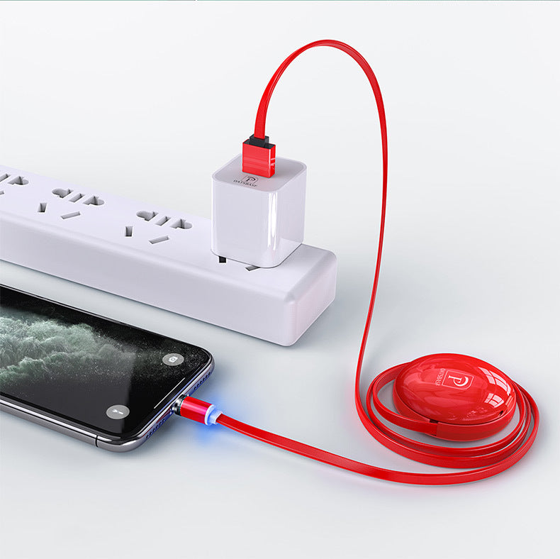 Magnetic Retractable Data Cable Three In One Mobile Phone Charging