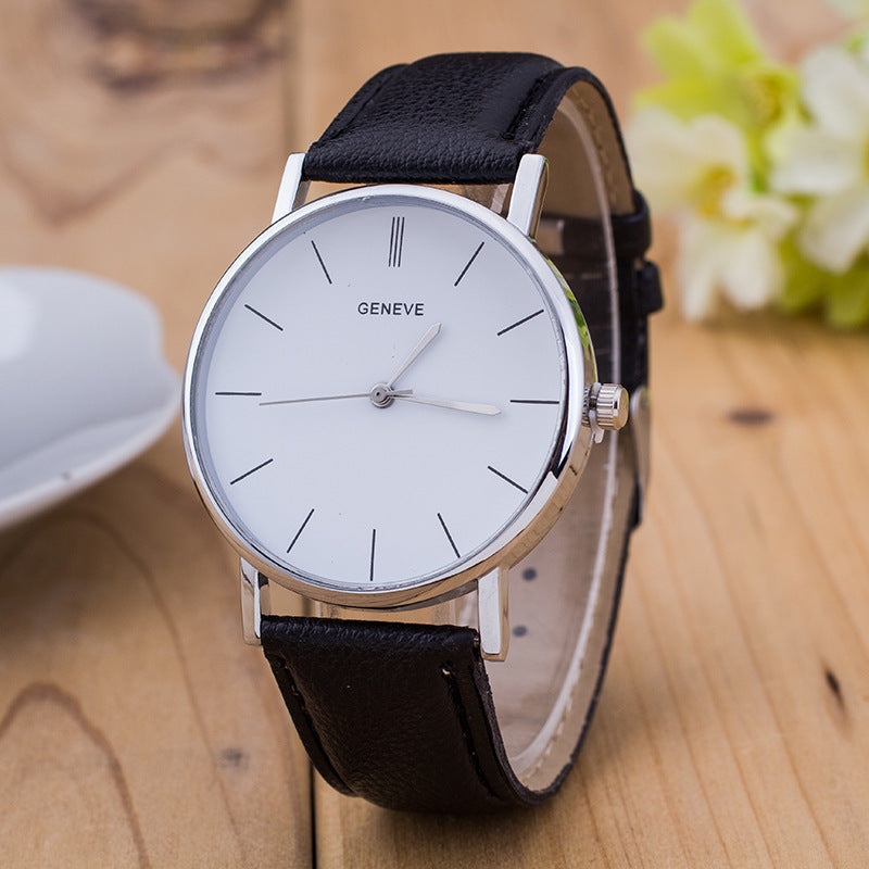 Belt Geneva Sport Watch PU Leather Strap