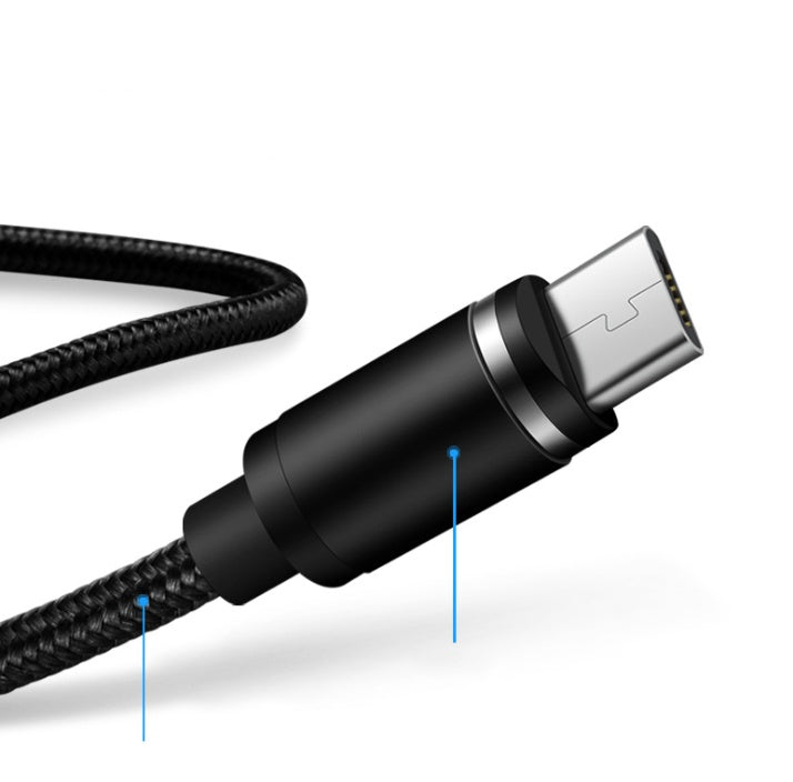 Compatible with Apple , Three-in-one 360 degree blind magnetic data cable Round magnetic charging cable