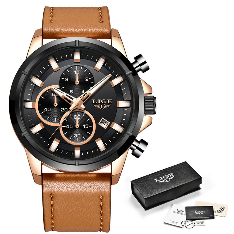 Men's Waterproof Timing Belt Sports Quartz Watch