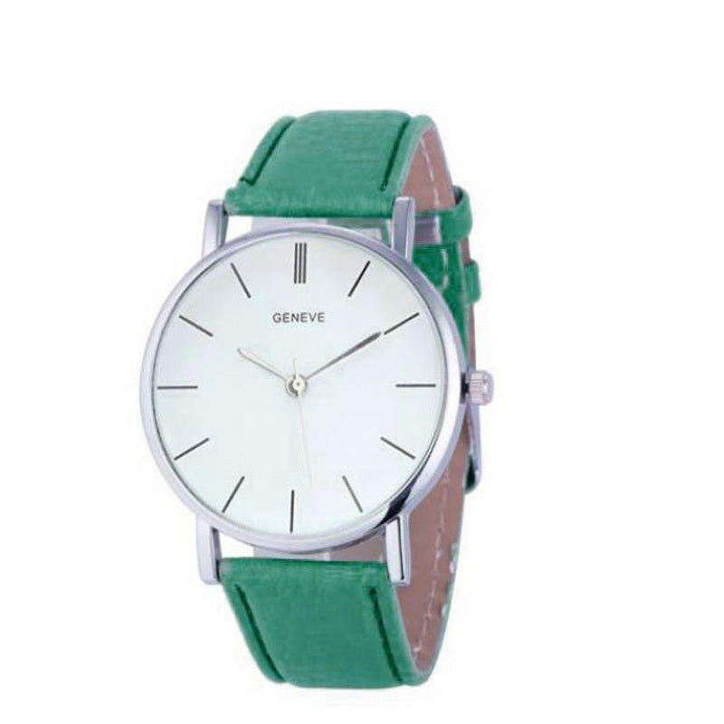 Belt Geneva Sport Watch PU Leather Strap