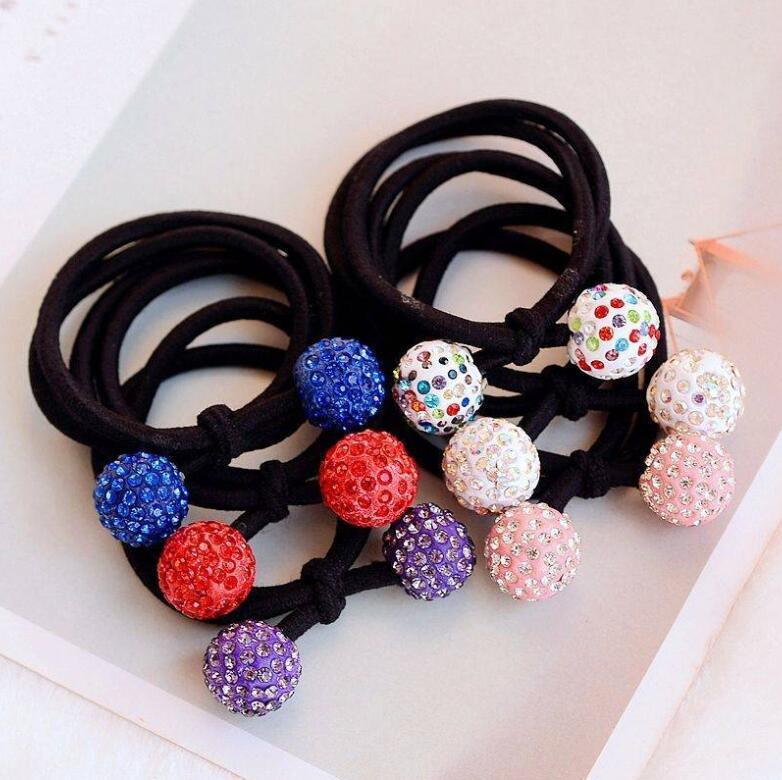 Rhinestone Ball Hair Ring Hair Accessories  Sweet Hair Elastic Band
