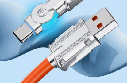 Type-C Super Fast Charging 180Rotary Data Cable