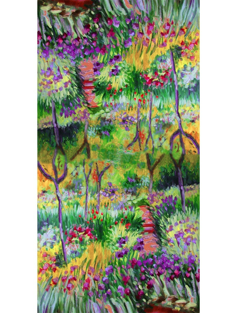Tassel Digital Printing Scarf Cashmere Oil Painting Shawl